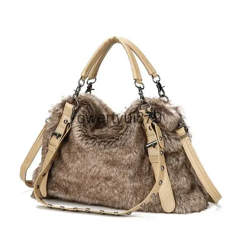 Sacs à bandoulière Nouveau Doux Fausse Fourrure Femmes et sacs De Luxe Plus Lady Hiver Soulder Fasion Grande Capacité Sac À Bandoulière Pu andle PursesH2421