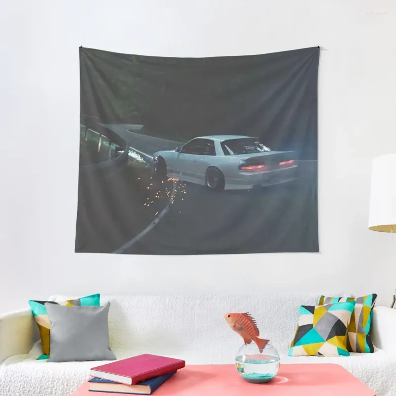 Tapestries JDM Drifting Tapestry Aesthetic Decoration Decorative Wall Murals