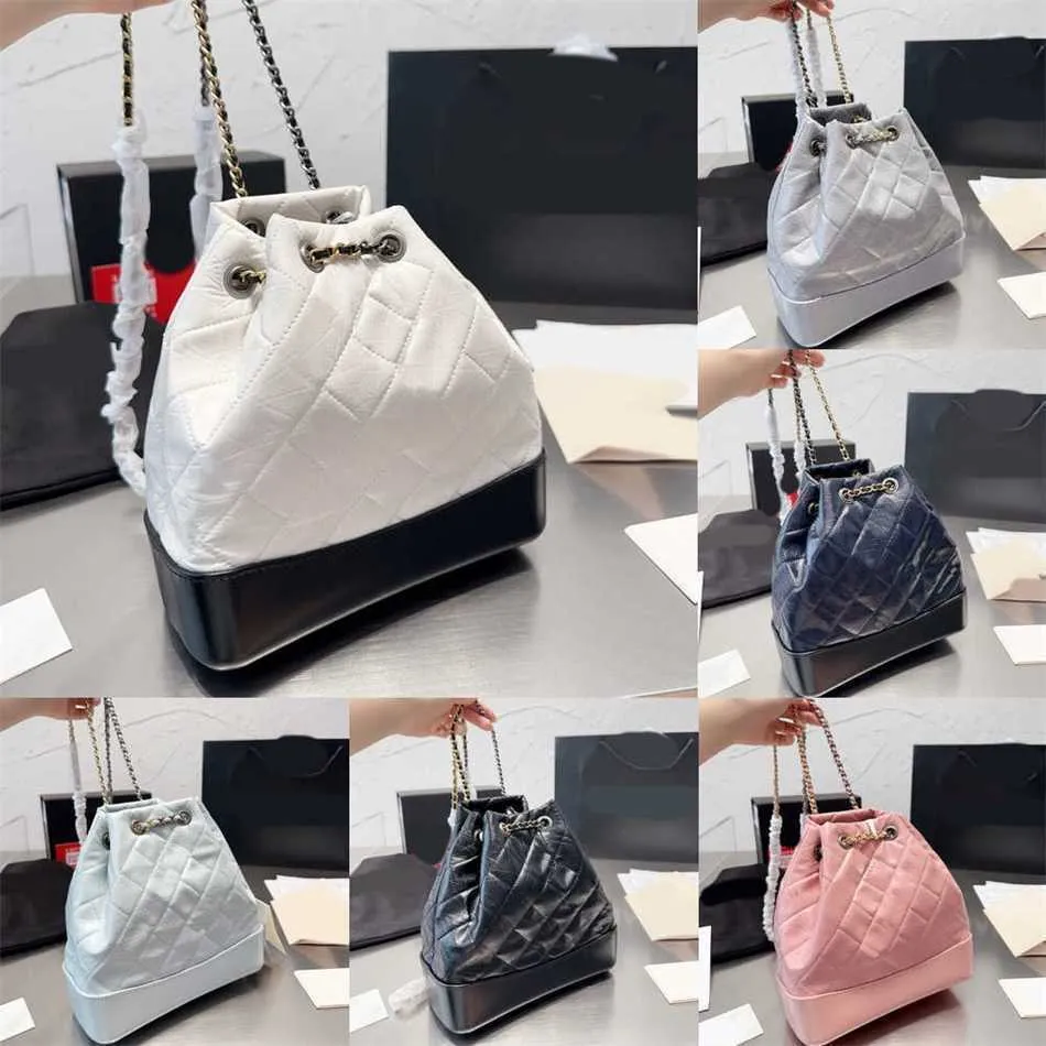 Sälj Classic Diamond Designer Bag X-Letter Leather Ryggsäckar Kvinnor Chian DrawString Ryggsäck Bag Luxury Back Pack Bookbag Women Stora kapacitet Bokväskor 230715/0815