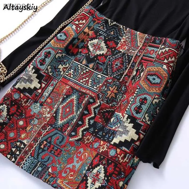 Skirts Indie Folk Style Skirts Women Chic Vintage All-match New Spring Streetwear Embroidery Holiday Beach Stylish Mini Lady Ins Faldas YQ240201