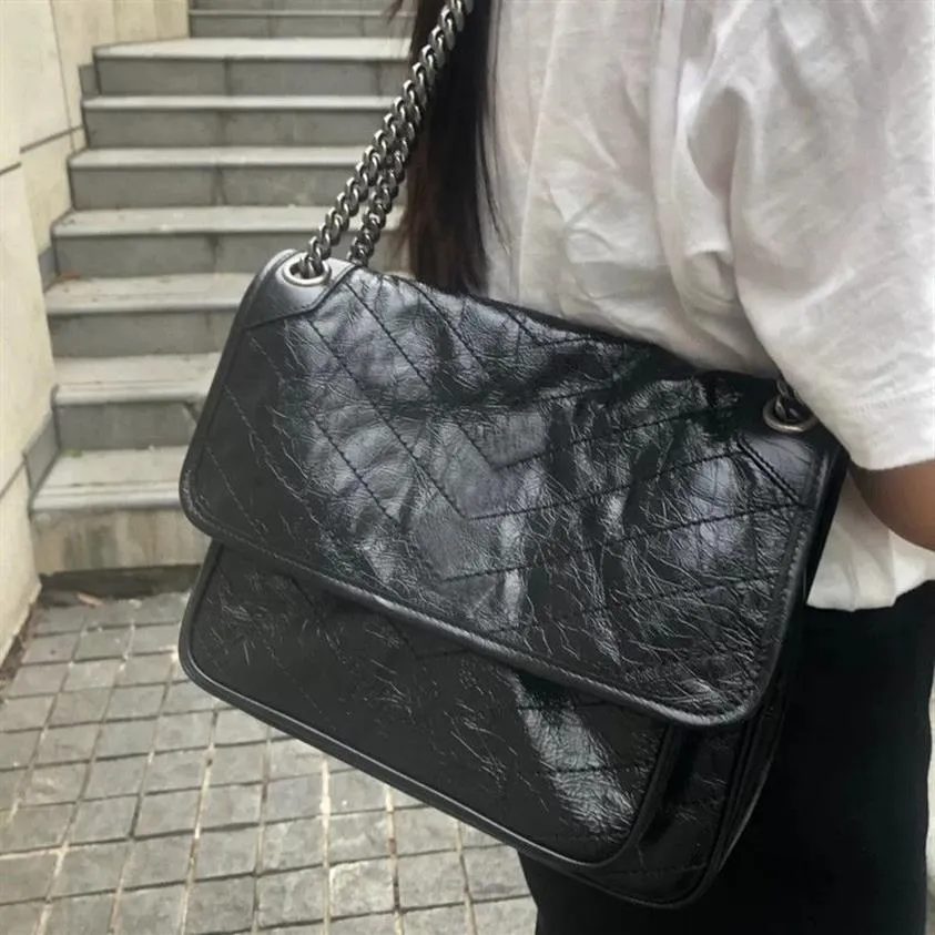 7A Designer Torby Niki Baby Chain Bag torebka One ramię Wysłannik Olej pod pachami Wosk skórna Crinked Cowhide Fashion Classic 3083