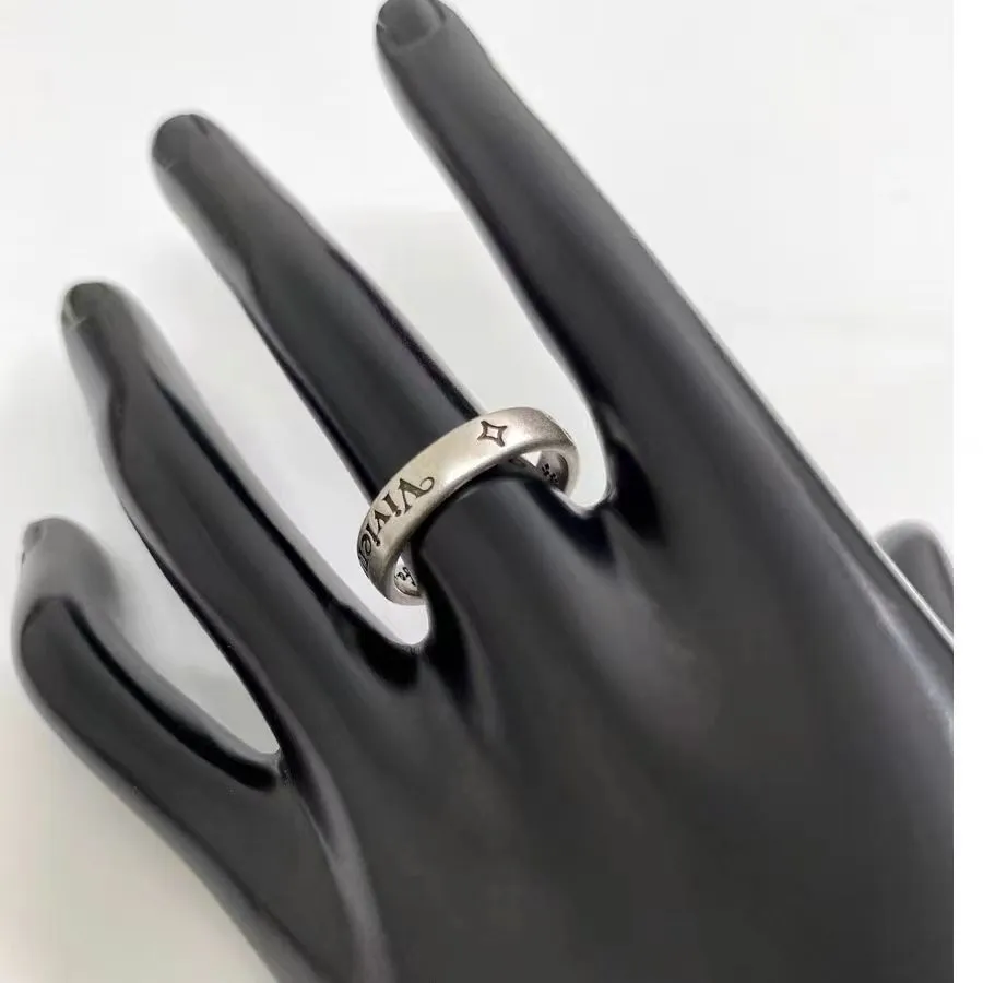 Designer Retro Style Pierścień dla par Niedrzejbe zmywalne przeciw alergiczne teksturę Prosty pierścień punkowy