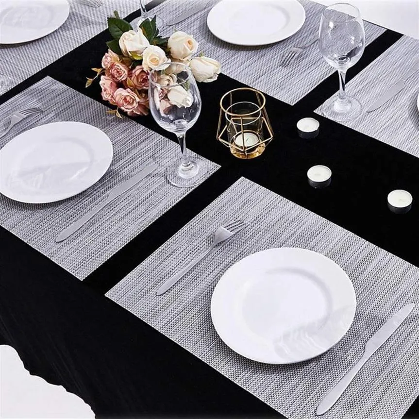 Mats & Pads Est Placemats Gray Place Wipeable Easy To Clean Table Set Of 6 For Dining Kitchen Restaurant230e