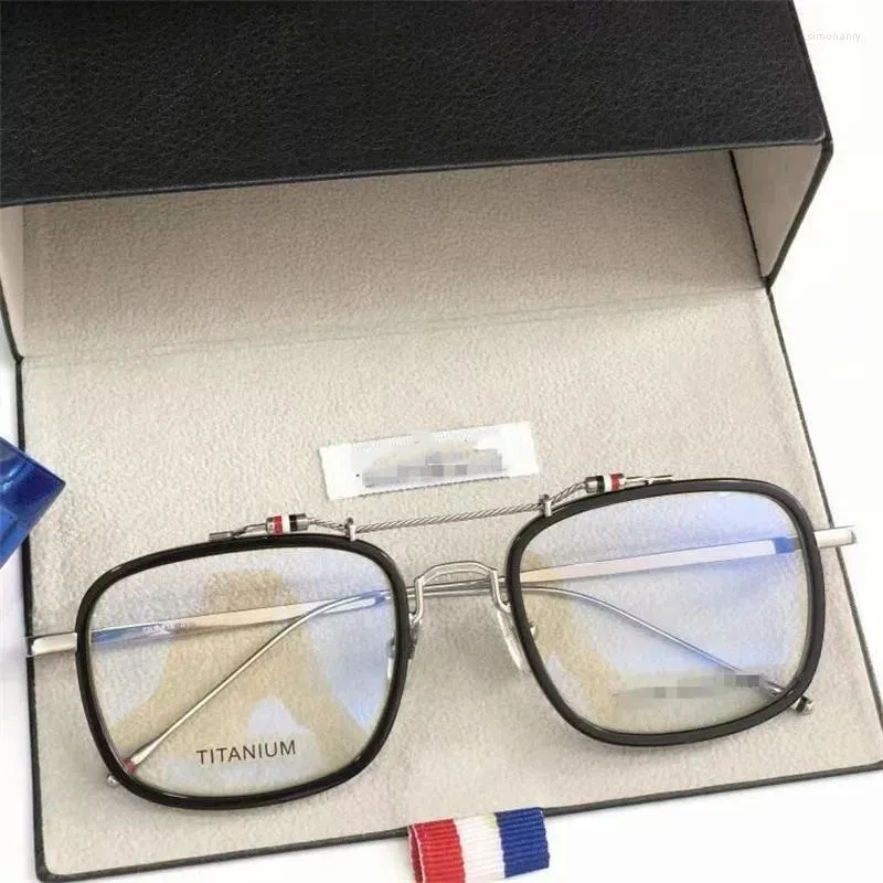 サングラスフレーム高品質のトムブランドアセテートチタンスクエア女性眼鏡TBS816フレームメングラス近視処方オリジナルボックス