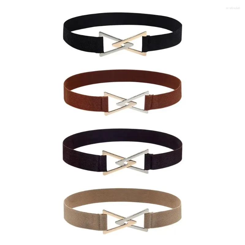 Belts Fashion Triangle Buckle Women Adjustable Decorative Waistband Waist Strap Stretch Elastic