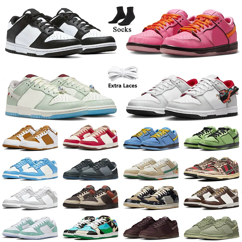 2024 OG Low Panda Shoes Black White Year of the Dragon Jarritos Freddy Krueger Pandas Green Orange Lobster Purple Women Mens Trainers Girls Pink Strangelove Sneakers