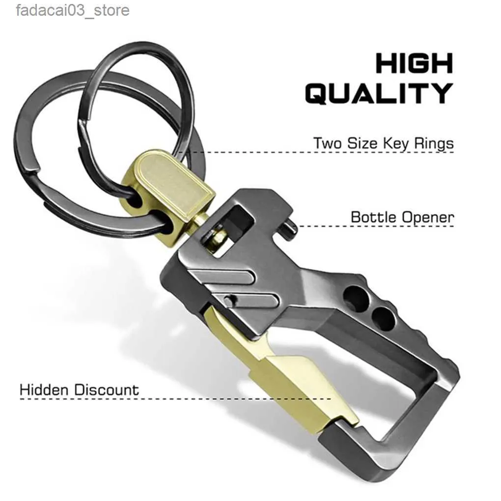 Keychains Lanyards Bottle Opener Keychain Beer Opening Keyholders Bottle Opening Tool Outdoor Use Metal Key Ring Hanging Tools Accessories Q240201