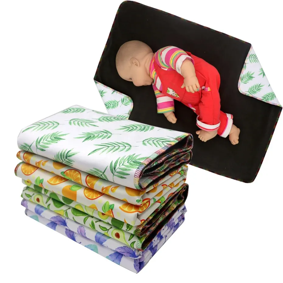 Baby Changing Mat Pads Waterproof 3 Layer Mattress Portable Foldable Washable Travel Pad Floor Mats Cushion Reusable Cover 50*70 240130