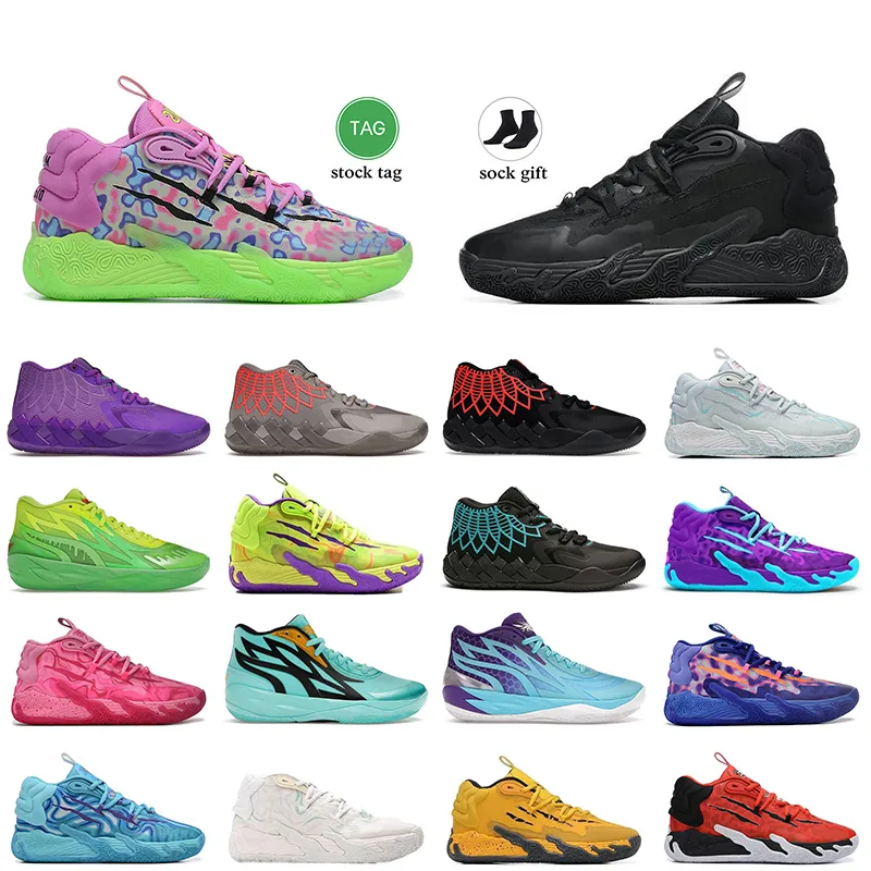 패션 디자이너 Lamelo Ball Shoes Basketball Shoes 여자 Mens Mens MB02 MB03 Rick and Morty Queen City Fade Fade Galaxy Lunar 새해 Jade Platffrom Sport 스니커 트레이너