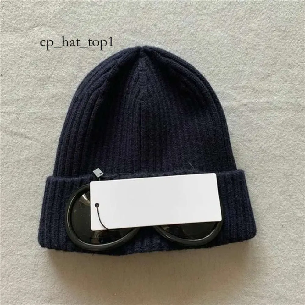 CP Comapnys Hat Designer Dwie obiektyw okulary gogle czapki mężczyźni CP dzianiny czapki czapki czaszki na zewnątrz kobiety nieuchronne zimowe czapkę czarną szarą maskę 2543