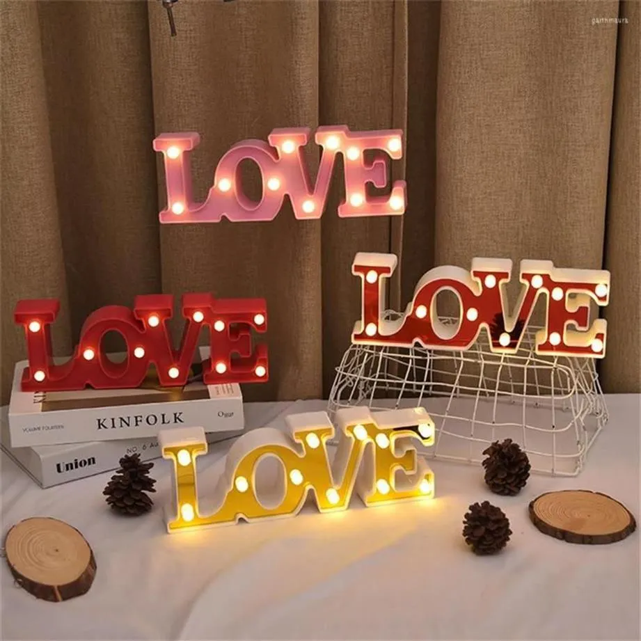 Love Neon Lights LED Valentines Dice Decor Room Room Bedroom Romantic Atmosphere Decorations Props Parts Supplies227O