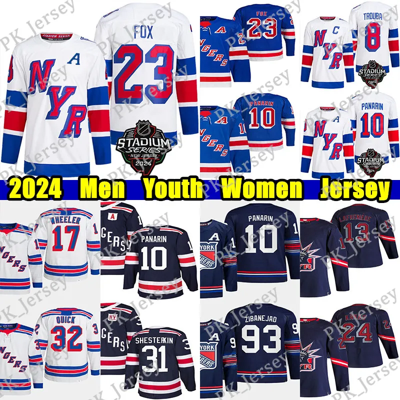 #23 Adam Fox Stadium Series Hockey-Trikot #10 Artemi Panarin Igor Shesterkin Jacob Trouba KAndre Miller Wheele Vincent Trocheck Chris Kreider Mika Zibanejad-Trikots