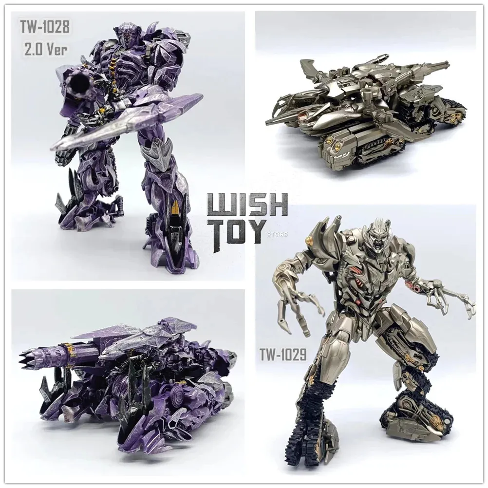 BAIWEI Transformation TW1028 TW-1028 Shockwave 2.0 Ver TW1029 Megatank Movie Studio Series KO SS56 SS13 figurine Robot jouets 240130