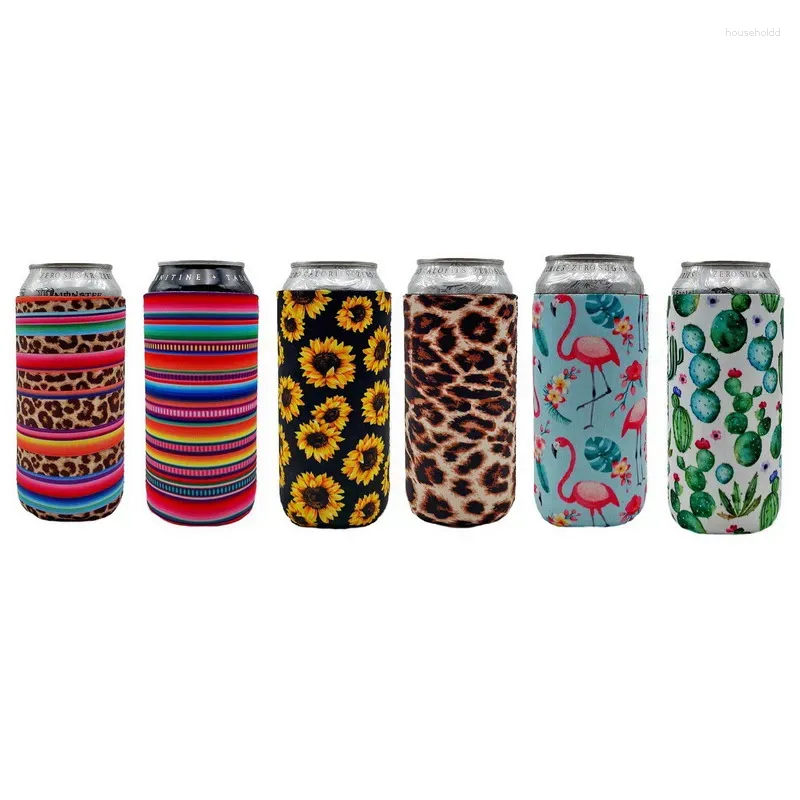 Party Decoration 2PC Collapsible Neoprene Can ölkylare ärmar Tall Energy/Beer Drink Coolies för 16oz Rockstar Monster 500 ml flaska