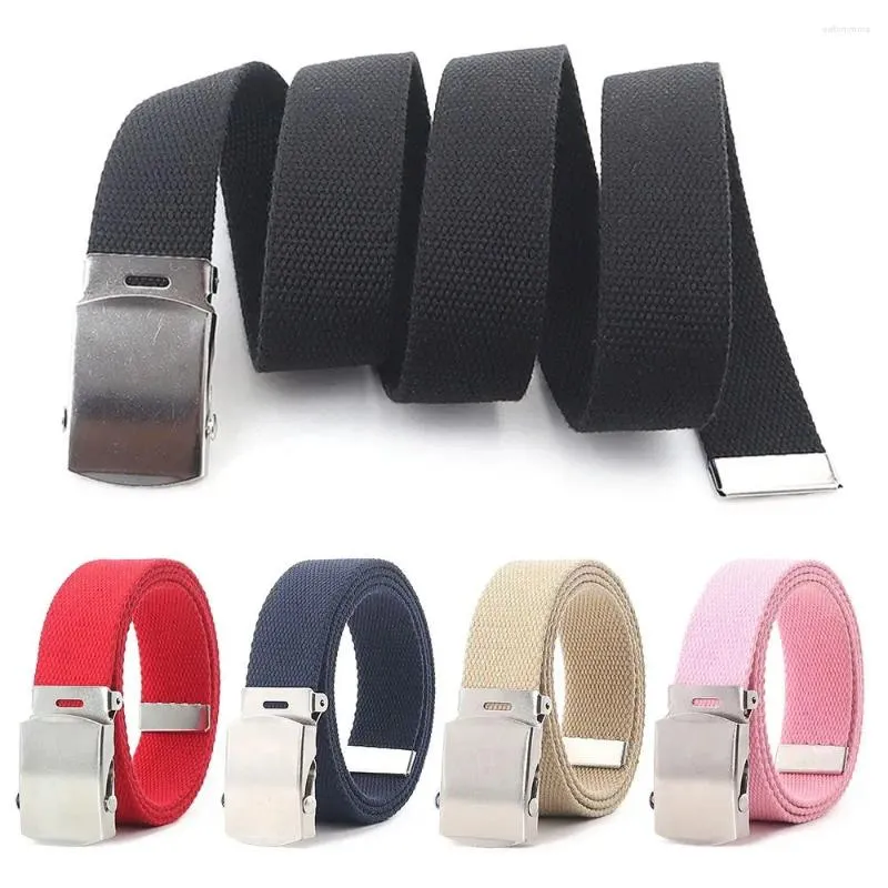 Belts Quick Drying Vintage Design Silver Alloy Buckle Waistband Weave Waist Band Canvas Strap Nylon Braided Belt