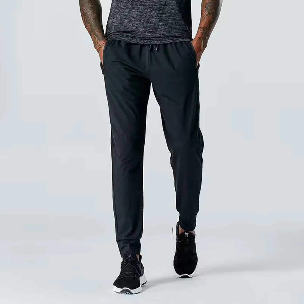 Lu Lu L Mens Jogger Uzun Pantolon Spor Yoga Kıyafet Açık Şehir-Sweat Yogo Spor Salonu Cepleri Sweetpasants Pantolonlar Sıradan Elastik Bel Fitness Lu Tasarımcı Pantolon