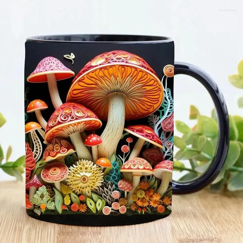 Tasses 3D champignons magiques tasse en céramique créatif amusant espace conception bureaux multi-usages boisson tasse pour maison bureau dortoir Durable