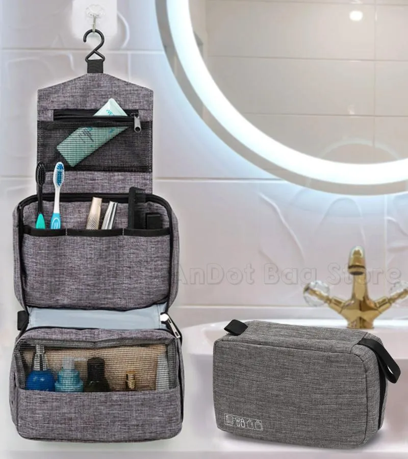 Sacs à cosmétiques Sac de lavage Cation Tissu Douche suspendue Bain de toilette portable pour voyage Gym et extérieur