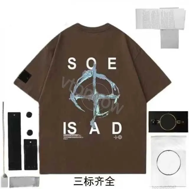 Solidny kolor męski kamienie t -koszulka haftowane designerskie topy kamienie wyspa bluza