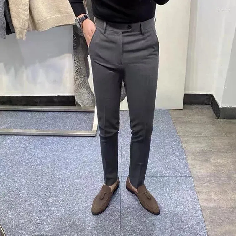 Garnitury męskie 2024 Spring Autumn Dress Dress Pants for Men Business Pant męski męski Slim Formal Pantalon Costume