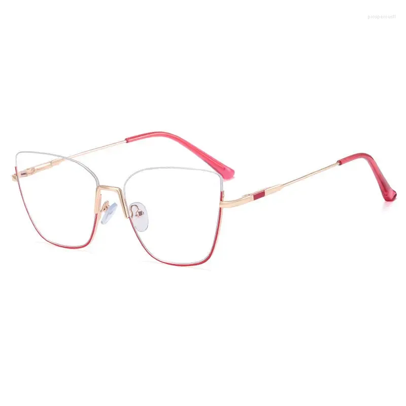 Sunglasses Frames 95956 Cat Eye Spring Hinge Computer Blue Light Blocking Glasses Optical Frame Retro Eyeglasses