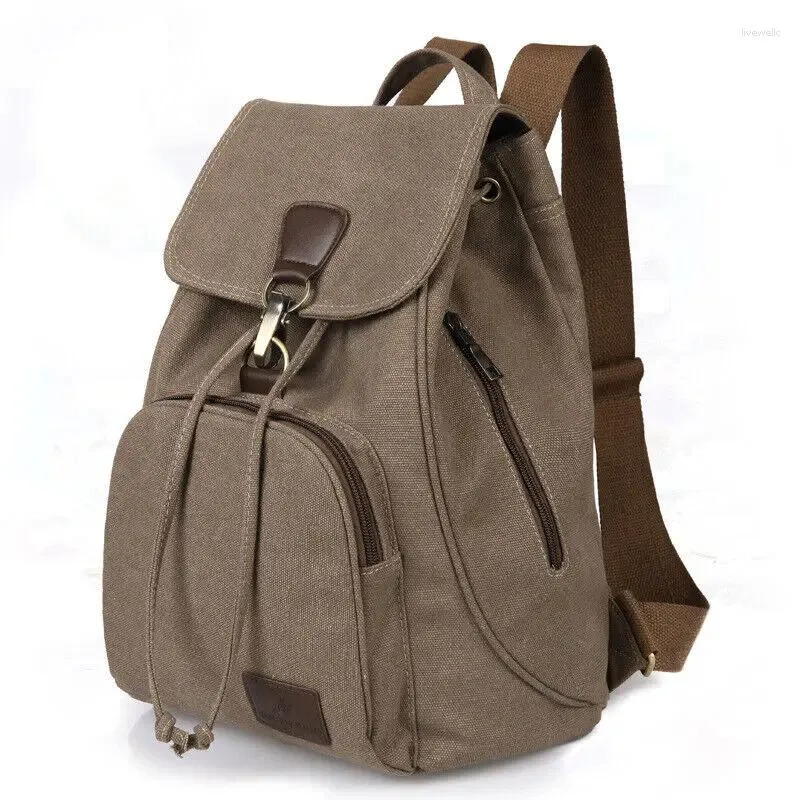 Sacs d'école ISKYBOB Femmes Sac à dos Toile Chaîne Casual Voyage Sac à dos Sac à bandoulière 2024 Vintage Fille Cadeau de Noël