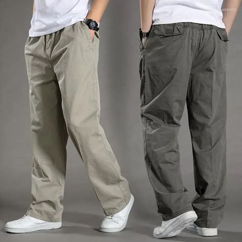 سروال الرجال رجال البضائع سروال سروال فضفاضة ملابس الشارع المستقيمة الذكور harajuku أزياء بنطلون عمل مرونة غير رسمية