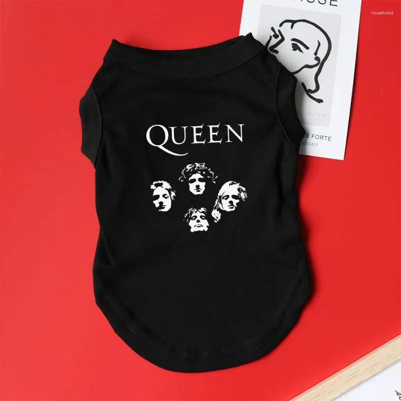 Vêtements pour chiens Glitter Rock Band Queen Summer Fashion Designer Inspiré Chiot Singlet Vêtements Coton Petit Moyen Chihuahua Frenchie Yorkie