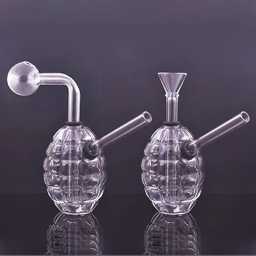 Najtańszy szklany palnik oleju Bong z unikalnym wzorem przezroczystą Pyrex Gruby szklany olej Rura wodna Rura Rura Rura Ashcatcher Bong 2PCS