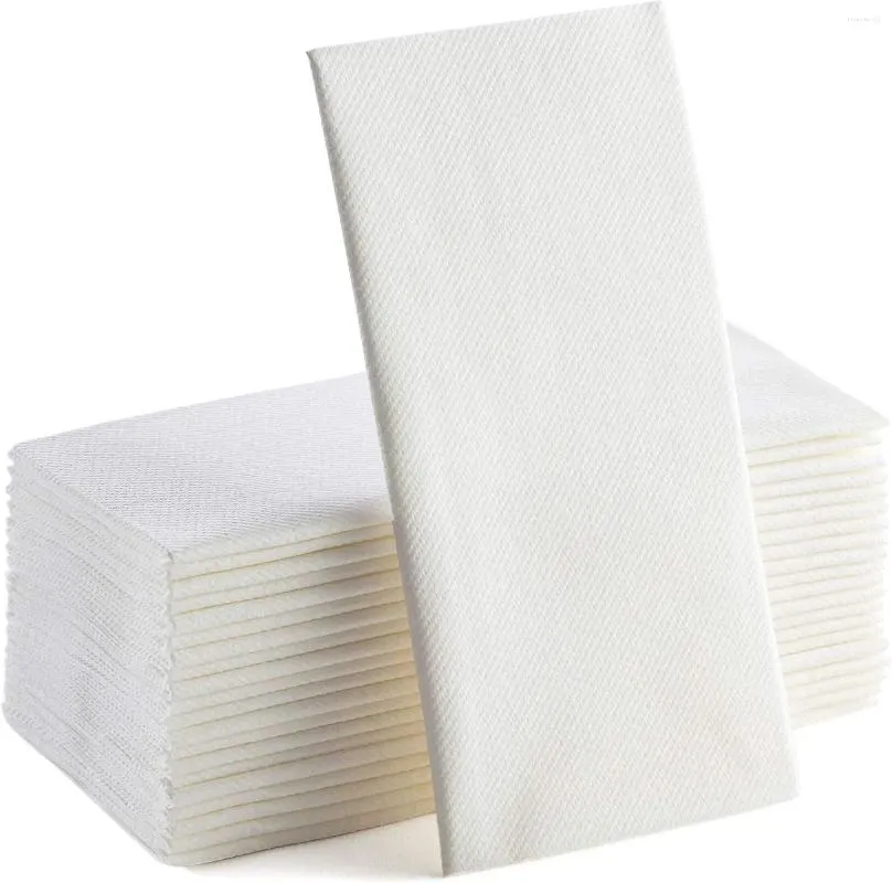 Noisette de table 100pcs de longueur de linge de lin serviettes de papier 30 43 cm absorbant molle jetable pour le mariage de la fête