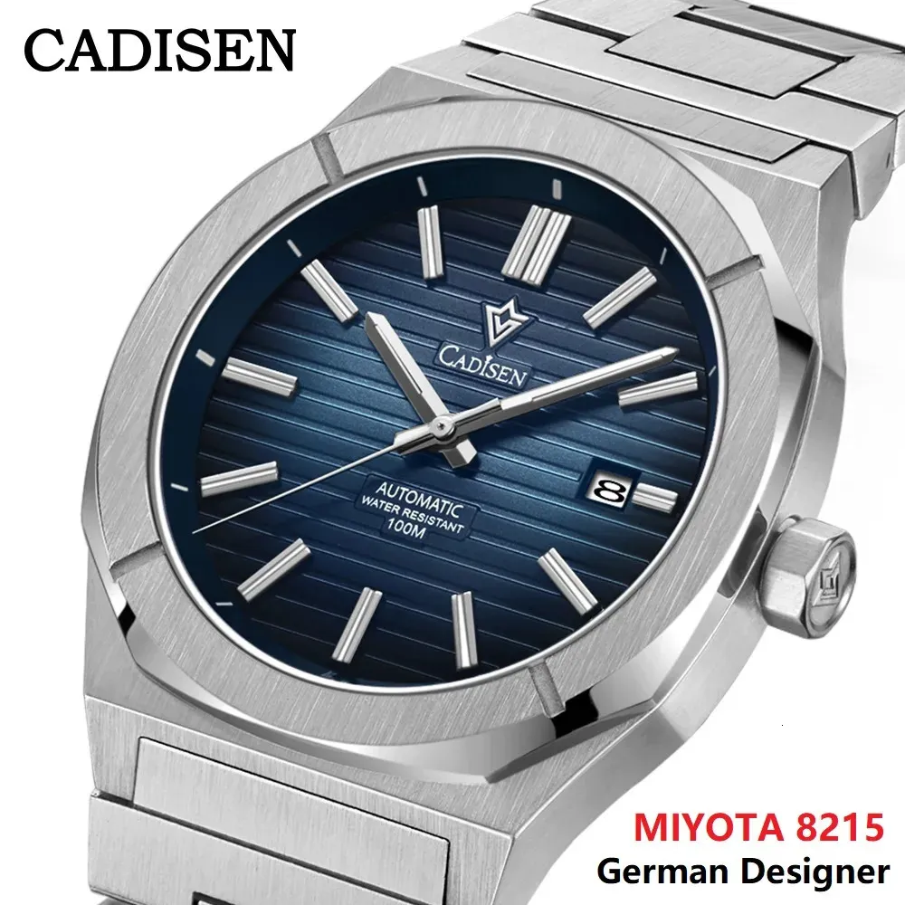 CADISEN Diver Watch Retro Luxury Sapphire MIYOTA 8215 German Designer Men Automatic Mechanical Watches 10Bar Waterproof Luminous 240123