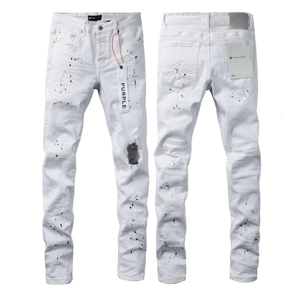 paarse jeans designer jeans voor heren Rechte skinny broek jeans baggy denim Europese jean hombre herenbroek broek biker borduurwerk gescheurd voor trend 29-40 J9021