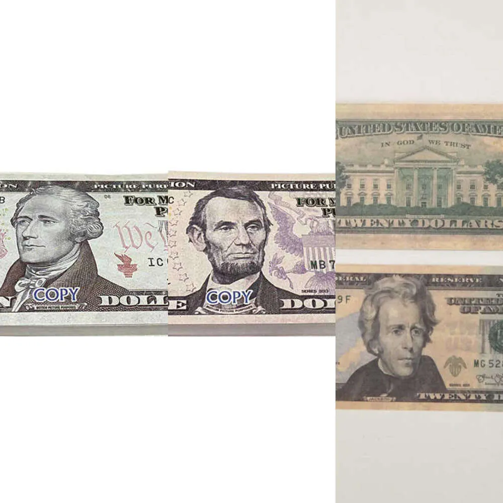 50 Rozmiar dolarów dolarów zaopatrzenia w Pieniądze Proponowe banknot filmowy Papier Nowość zabawki 1 5 10 20 50 100 dolar waluta Fake pieniądze Child266u228J 3ltoaclmr