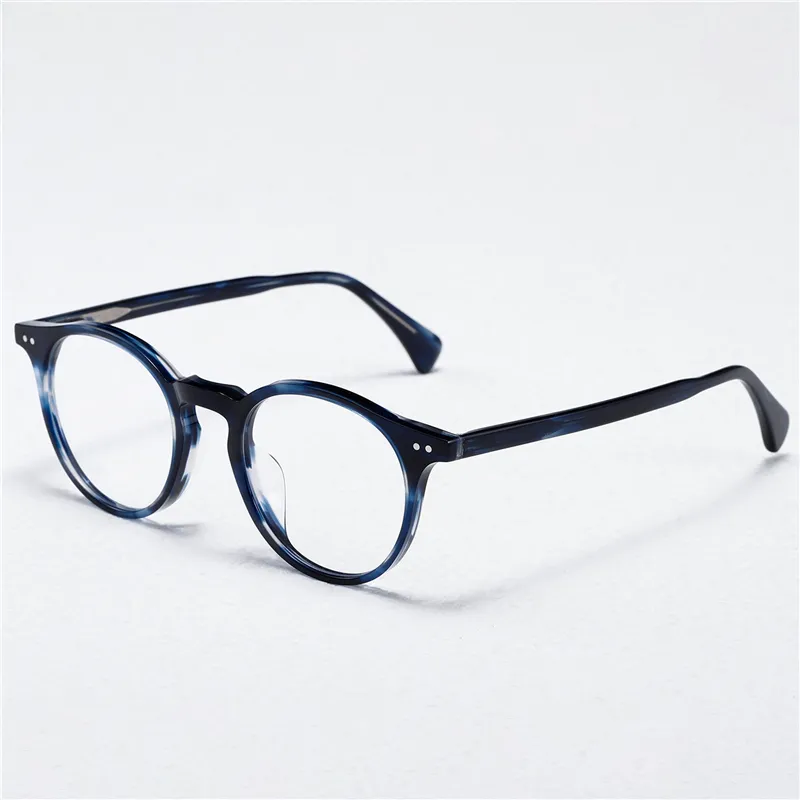 Оптические очки для мужчин и женщин Ретро-дизайнер NN-111 Модные очки из листового металла Оправа Детальная эластичность Овальный стиль Анти-синий свет Линза с коробкой