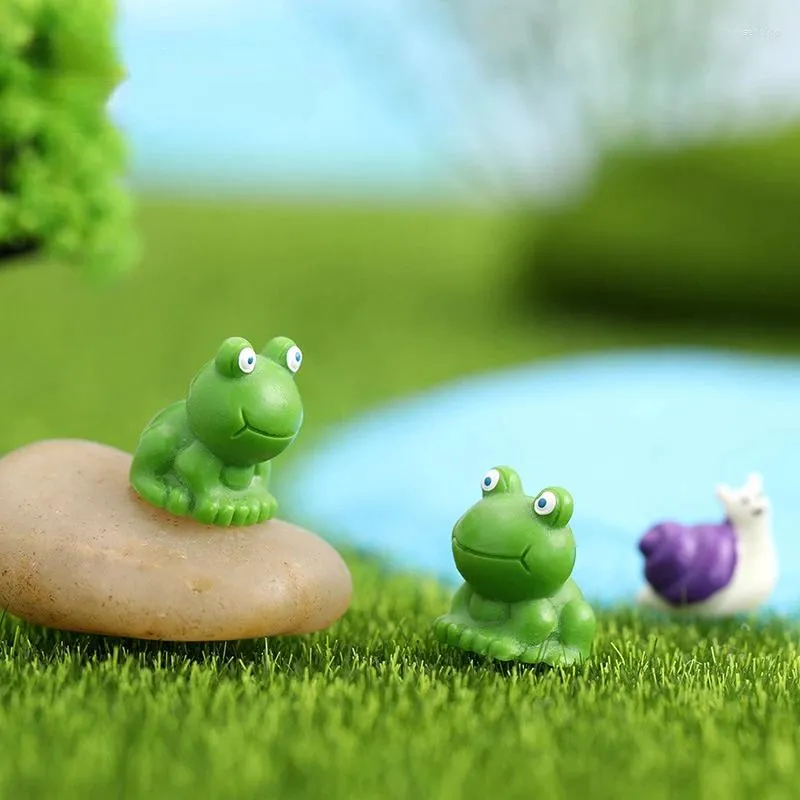 Decorative Figurines 10/20/50Pc Mini Animals Frog Miniature Fairy Garden Miniaturas Micro Moss Bonsai Landscape Diy Dollhouse Figurine For