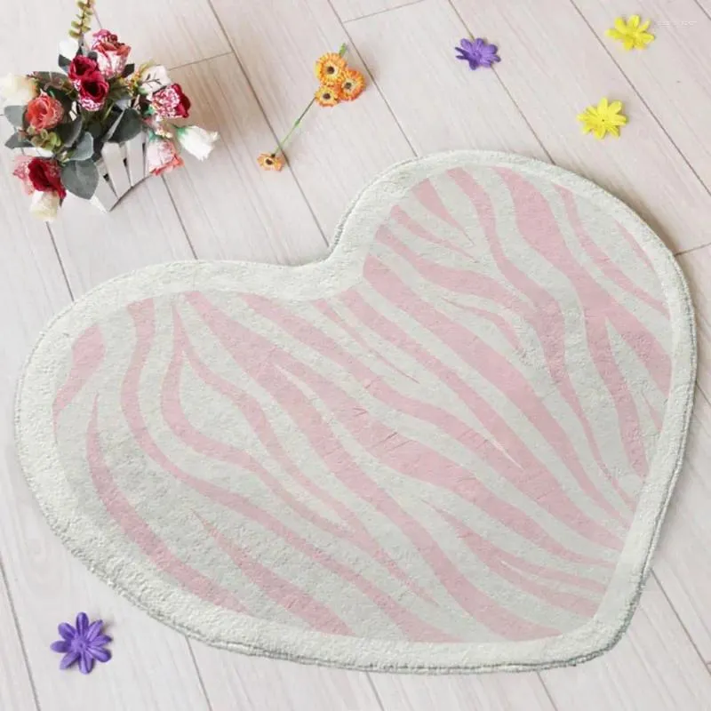 Tapis de bain en forme de coeur de longue durée, tapis de porte en forme de cœur de saint-valentin, ensemble de salle de bain romantique pour douche