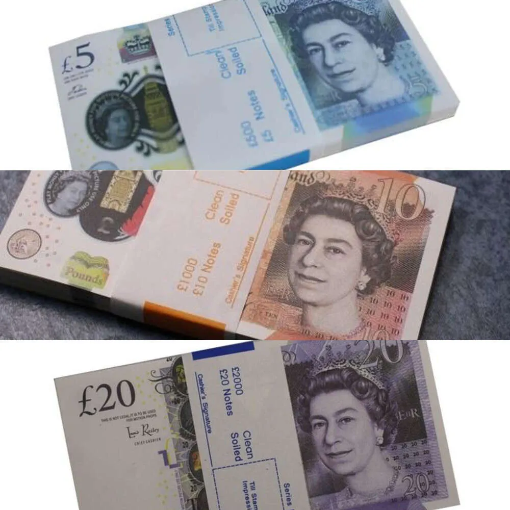 Prop Money Copy Game UK Pounds GBP Bank 10 20 50 Anteckningar Filmer Spela Fake Casino Po Booth20436618er5