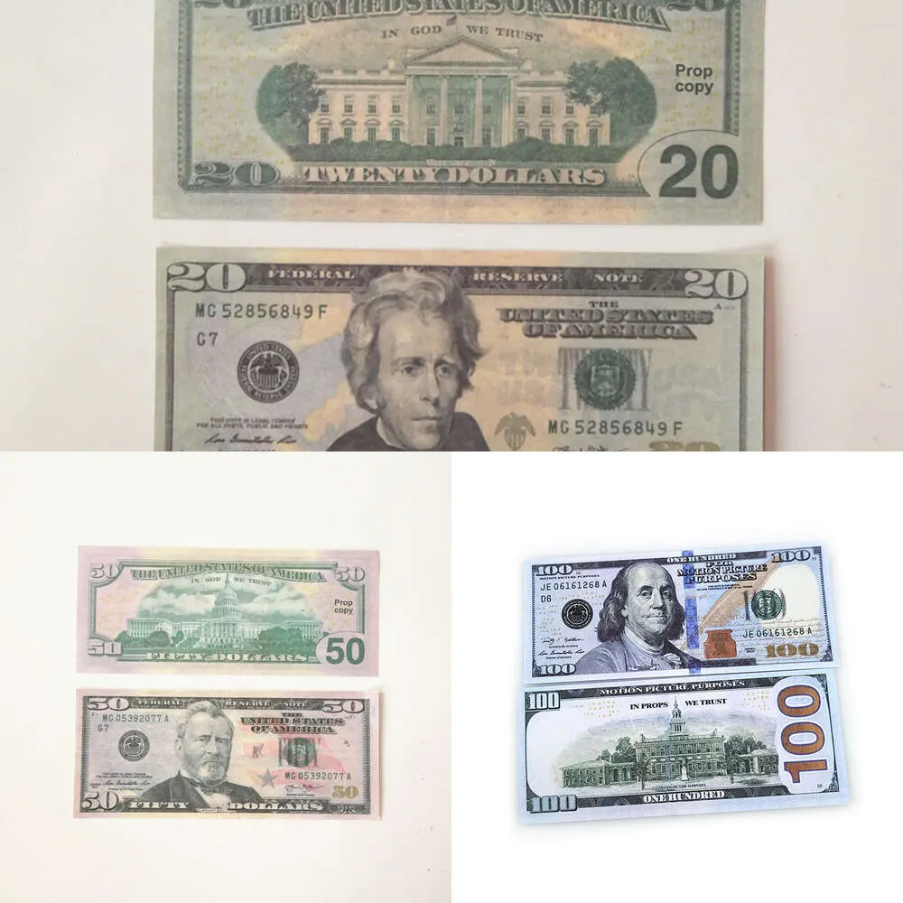 Nova festa de notas de dinheiro falso 10 20 50 100 200 dólares americanos euros realista brinquedo barra adereços copy6637526cb9m7545