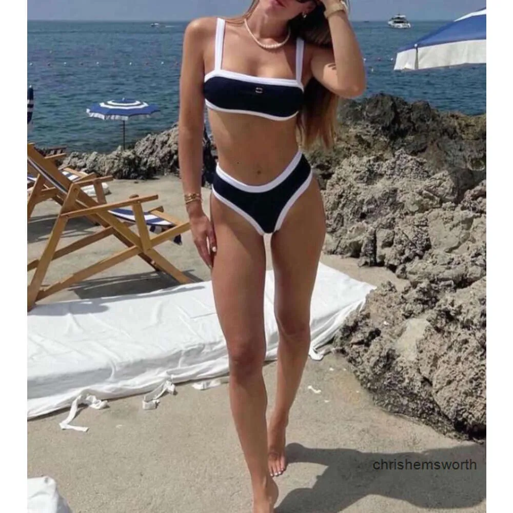 23SS Summer Beach Sunshine Womens badkläder Baddräktdesigner High-End Luxury Bikini C Letter Diamond Stitching Sexig en-stycke Baddräkt Tvådelar Bikinis