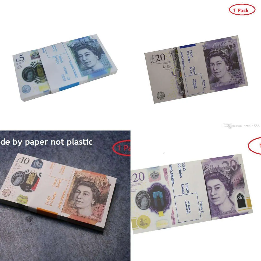 Prop Money Copy Game UK Funts GBP Bank 10 20 Notatki Filmy Zagraj w fałszywe kasyno po Booth2043661K0R60H5J