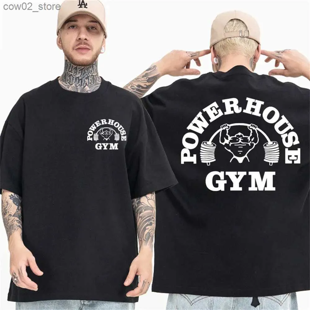 T-shirt da uomo in cotone maglietta da uomo estiva tees T Shirt da uomo powerhouse gym Estate Harajuku Geek Funny Top Tees Mens Tshirt Q240201