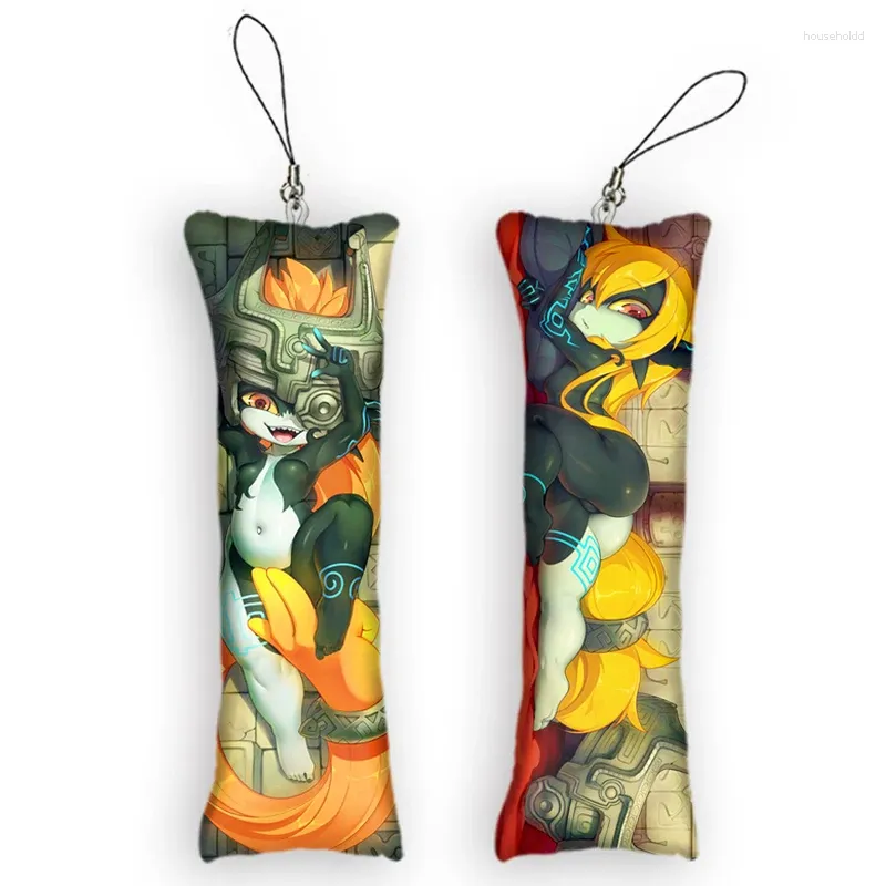 Klapety Anime Postacie Projekt Midna Dakimakura Mini Bierek Zabawny wisiorek dwustronny druk wiszący Ornament Mała poduszka łańcuch kluczowy