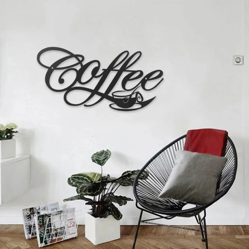 Metal xícara de café caneca decoração da parede fio café sinal café temático arte da parede decorações para cozinha café restaurantes 240131