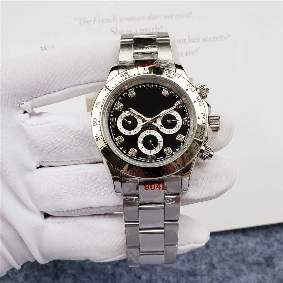 Laojia męskie wypoczynek sześć igły Multi Funkcjonowanie czasu AAA Diamond Set Ditong Screy 904 Precision Steel Watch z dużą ilością i ceną