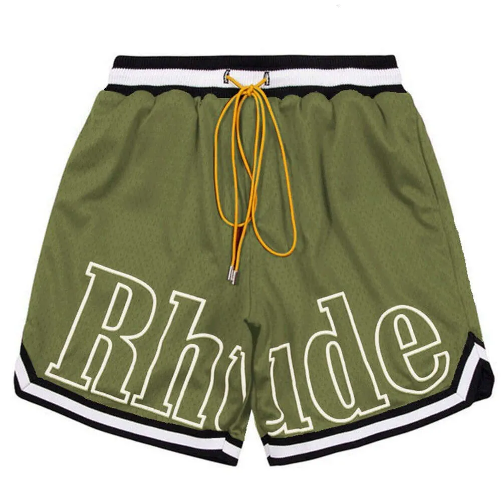 Men's Shorts Designer Swim Rhude Shorts Summer Fashion Beach Mens High Quality Streetwear Loose Size Five-point Basketball Pants