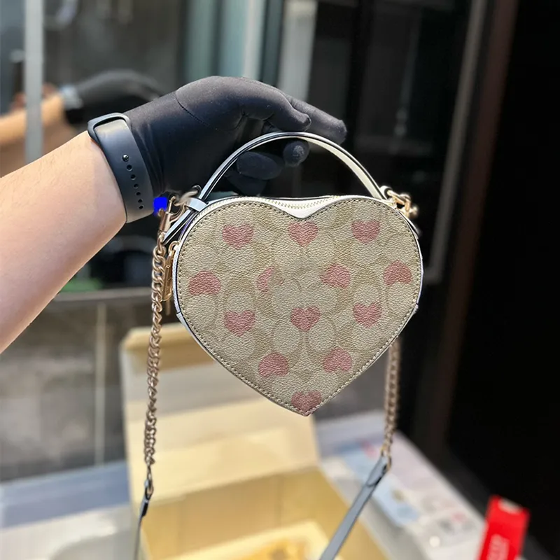 Projektantka w kształcie serca torby na crossbody Love ramię portfel mody torebki Wome Zakupy Tote Lampki Light Luksusowe torebki Walentynki Limit 1106