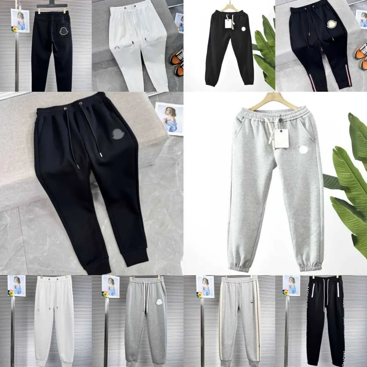 Monclair Veste Pantalon Designer Hommes Monclear Veste Pantalon Nouveaux produits Monclear Broderie Hommes Tempérament Pantalons Décontractés Leggings Chauds Mode DFD