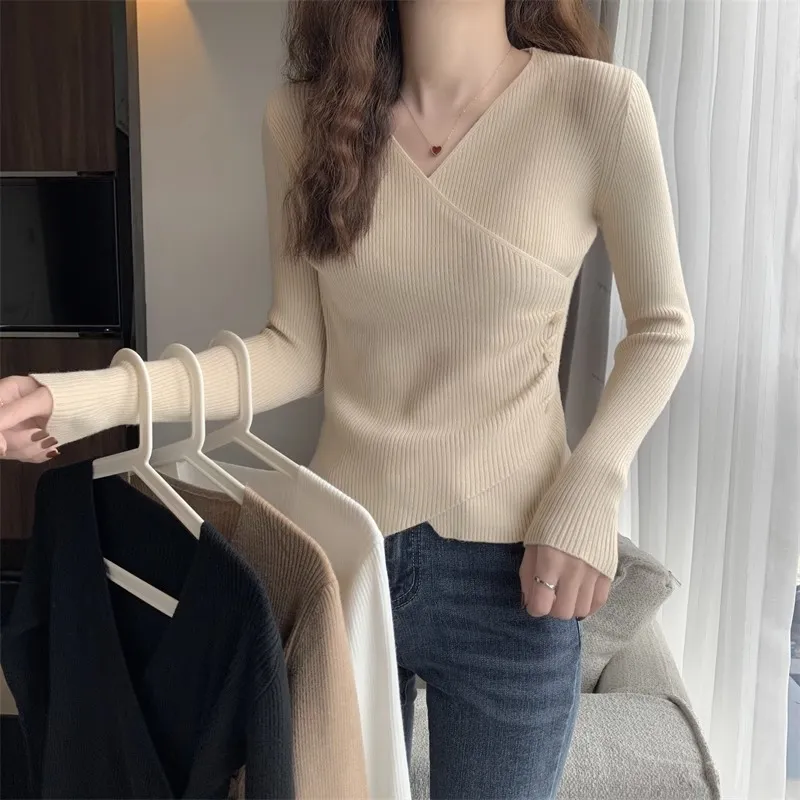 Pull à col bas de style français pour femmes, tricot, doublure de pull, tendance supérieure, début du printemps et de l'automne, nouvelle collection