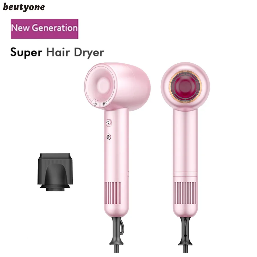 Beutyone Secador de pelo sin hojas Cepillo soplador de iones Flyaway Blow Off Anion Secador de pelo Herramienta profesional de estilo de salón 240130