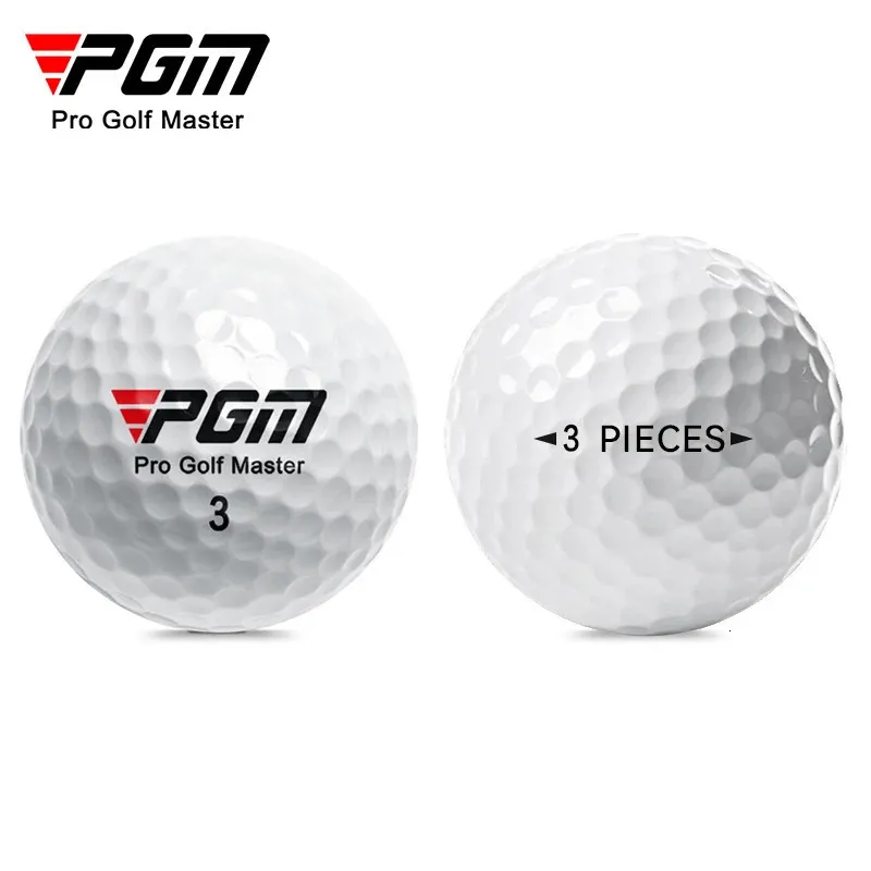 Balle de jeu de golf à 3 couches PGM avec balle de golf en caoutchouc à haute élasticité Balle de golf en matériau Sarin avec balle de jeu à haute rotation Q002 240124